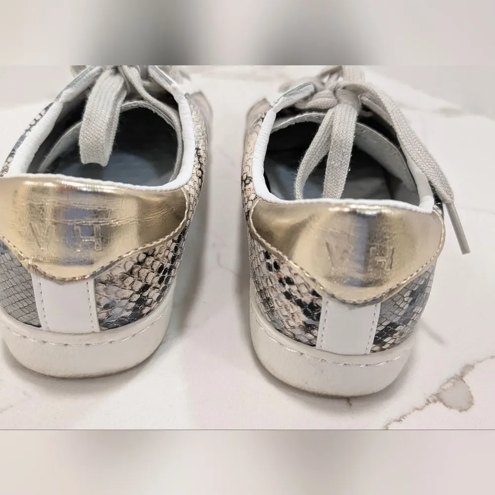 Vintage Havana Bianca Snake Low Top Sneakers White Silver Gray Star Trainers 4
